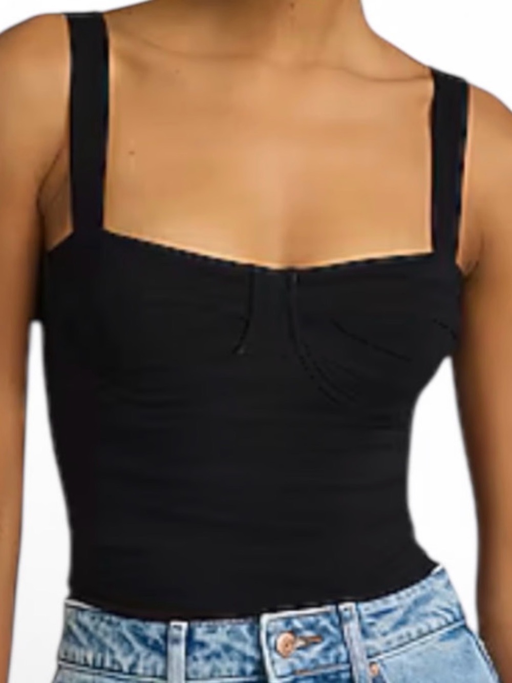 Express Black Bandage Bustier Top